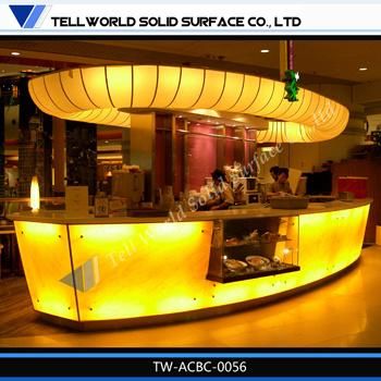 LED Bar Counter Designs Illuminated Nightclub Furniture for Sale