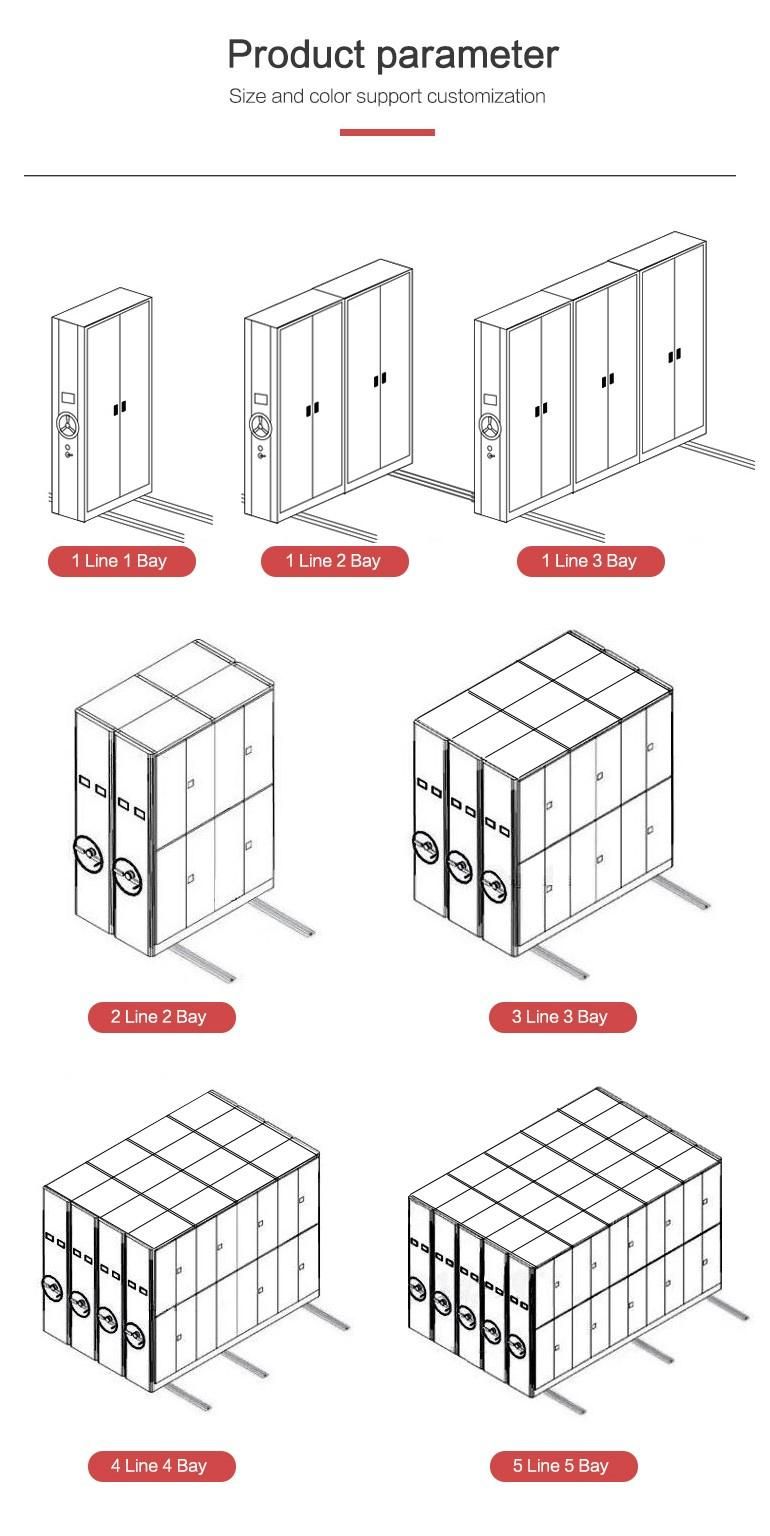 Manual Double Side Archive Mmobile Shelving System