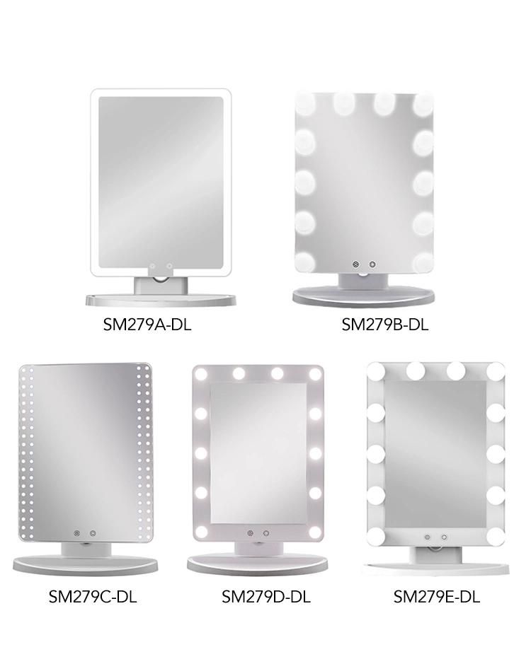 Hollywood Table Cosmetic Makeup LED Mirror with 12PCS LED Light Bulbs