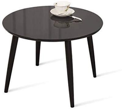 Coffee Table, Round Coffee Table Black for Living Room