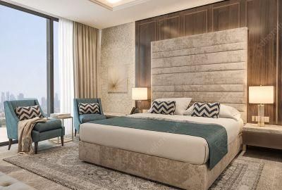 High Quality Custom Made Luxury Modern Design 5 Star Dubai Hotel King Bedroom Furniture Set
