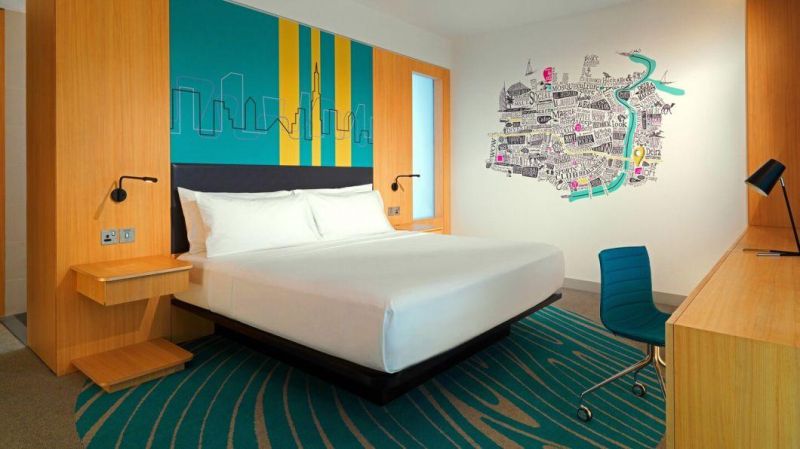 Custom-Made European Hotel Leather King Size Bed Bedroom Set Furniture