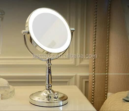 Modern Double-Sided 5X 10X Magnification LED Touch Makeup Vanity Mirror