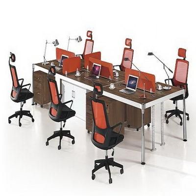 Modular 6 Person Wooden Office Workstation Furniture (HY-Z01)