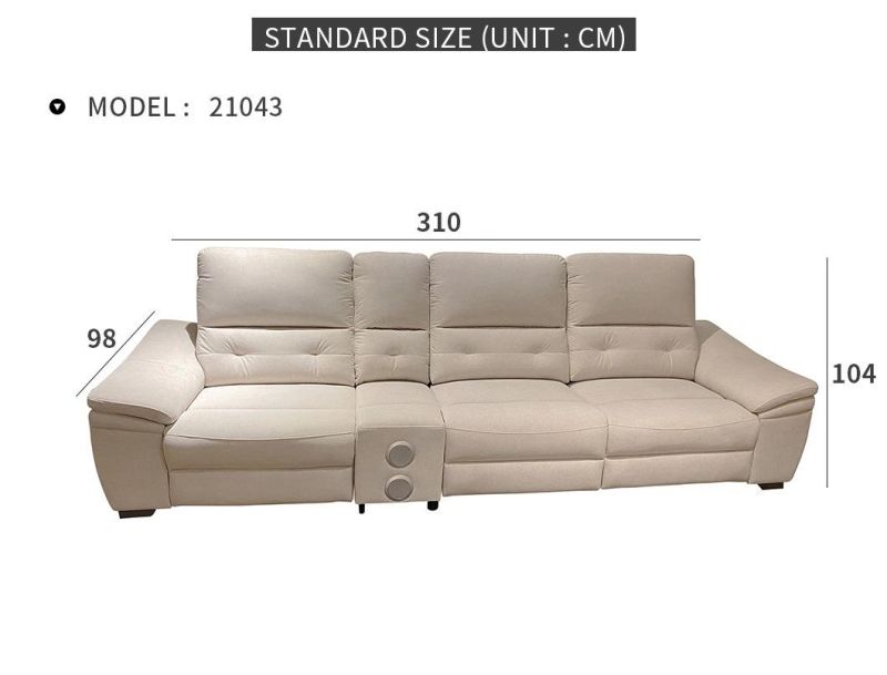 2021 China Factory Living Room Furniture Hot Sale Modern Nordic Smart Functional Sofa Set with Speaker USB Fabric Sofas