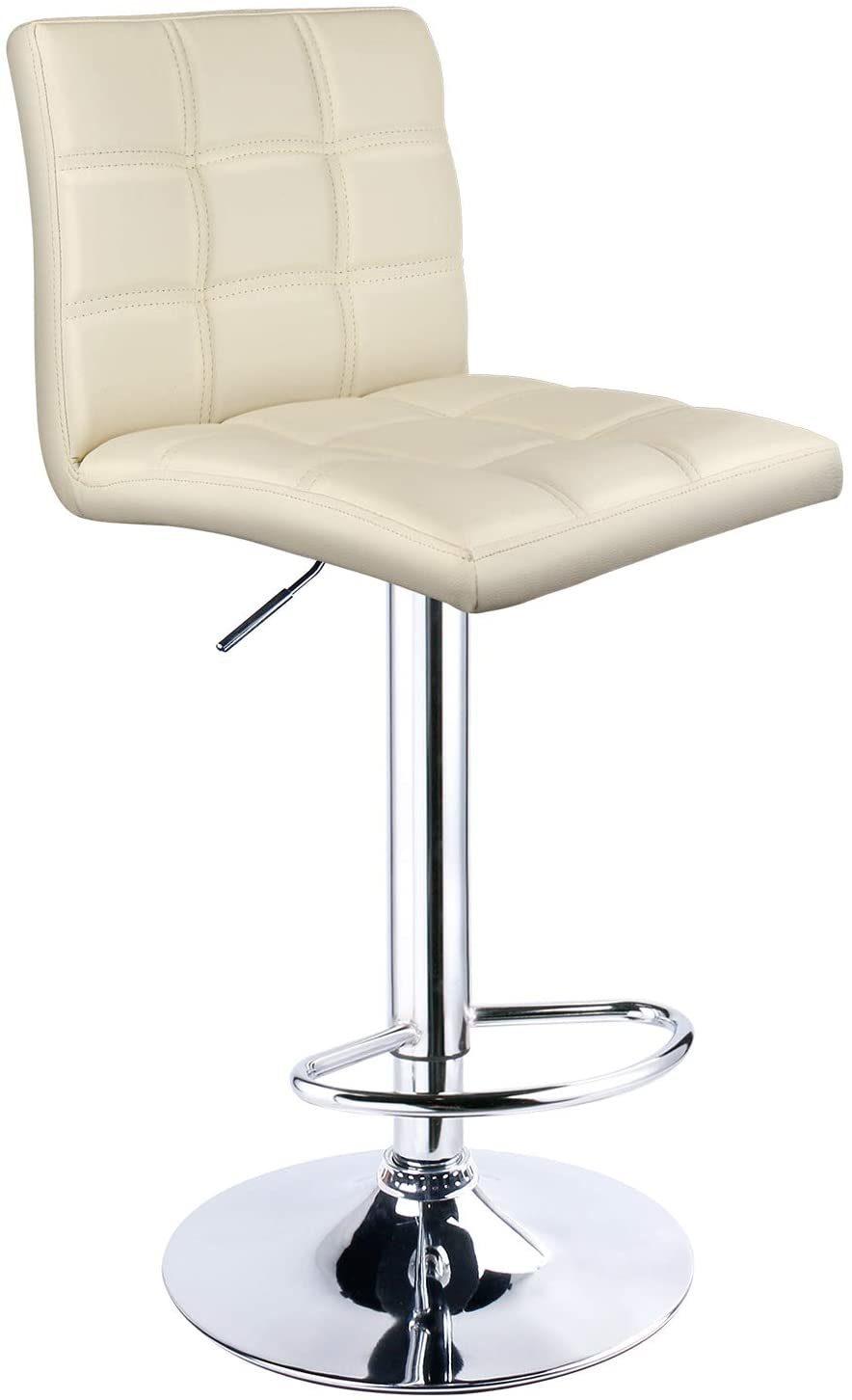 Nordic Light Luxury Front Desk Chair Metal Industrial Style Single Bar Chair Modern Simple Saddle Leather Bar Chair