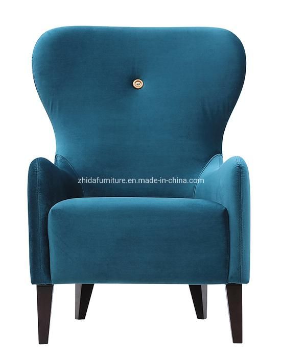 Hotel Furniture Modern High Back Blue Living Room Chair