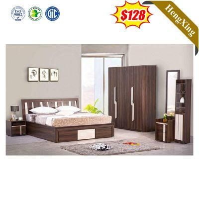 Simple Modern Design Wooden Hotel Home Bedroom Furniture Double King Bed Bedroom Set