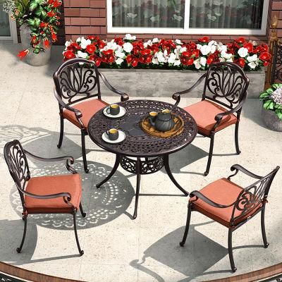 Outdoor Modern Style 4 Seating Cast Aluminum Furniture