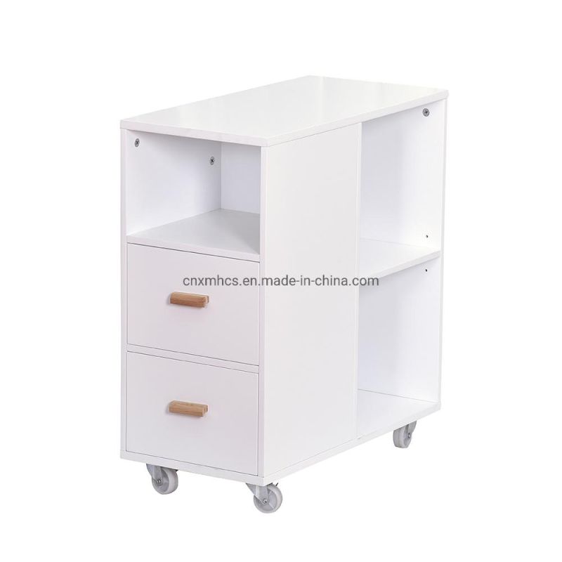 Multipurpose Wooden Storage Cabinet Printer Stand Moveable Ample Inner Storage Filing Rack Home Living Room Cabinets