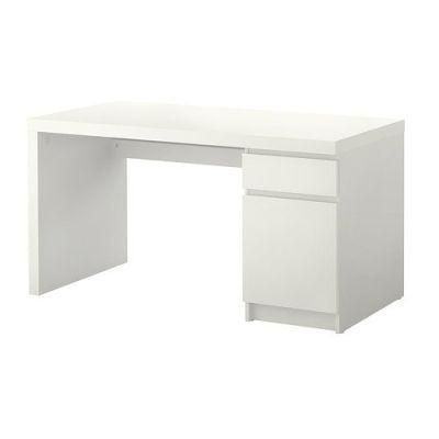 Classic Computer Desk with Drawers, Gray