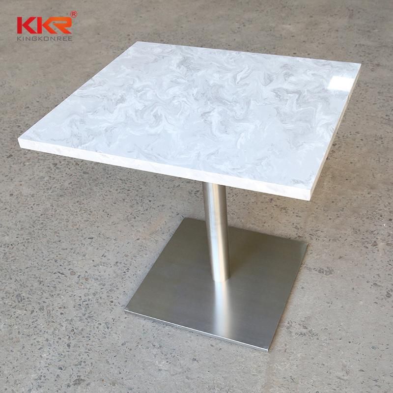 Artifical Stone Marble Dining Solid Surface Square Table