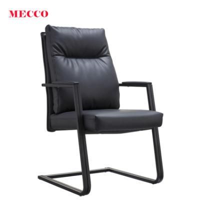 Classic Custom Factory Executive Black Guest Visitor PU Leather Meeting Room Office Chair