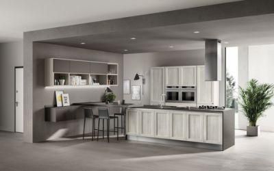 Modern Design Kitchen Cabinets Handleless Light Gray Glossy Storage Cabinets Kitchen Furniture