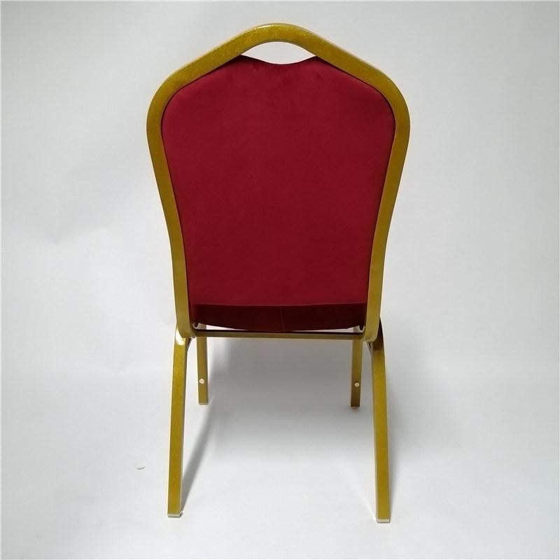 8cm Seat Steel Banquet Chair with Grey Velvet Fabric