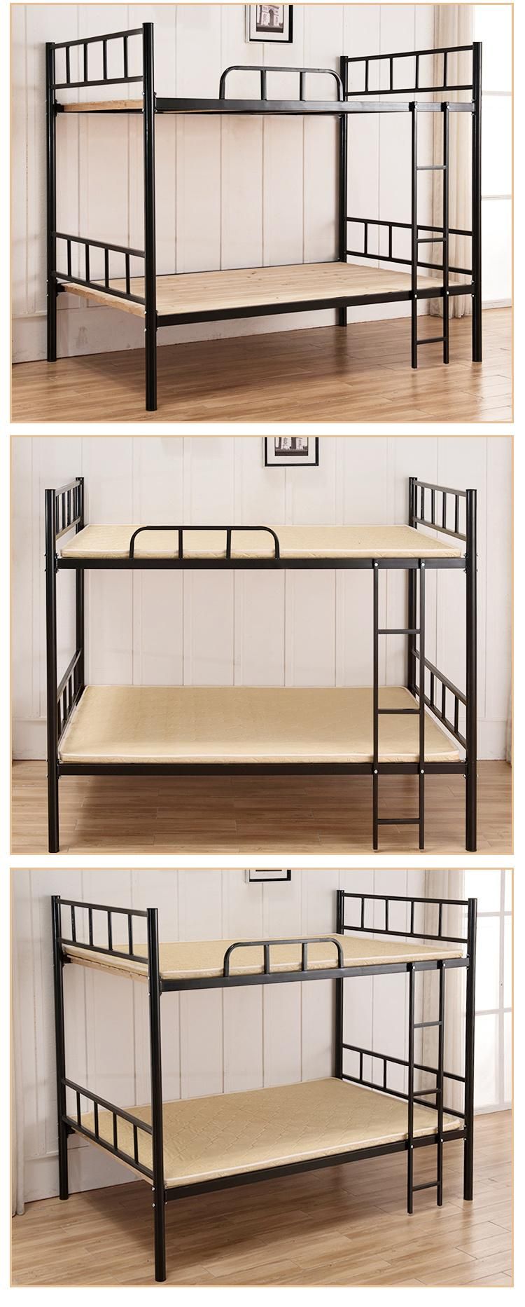 Low Price Modern Metal Iron Bunk Bed Furniture Dorm Bedroom Metal Double Decker Bed
