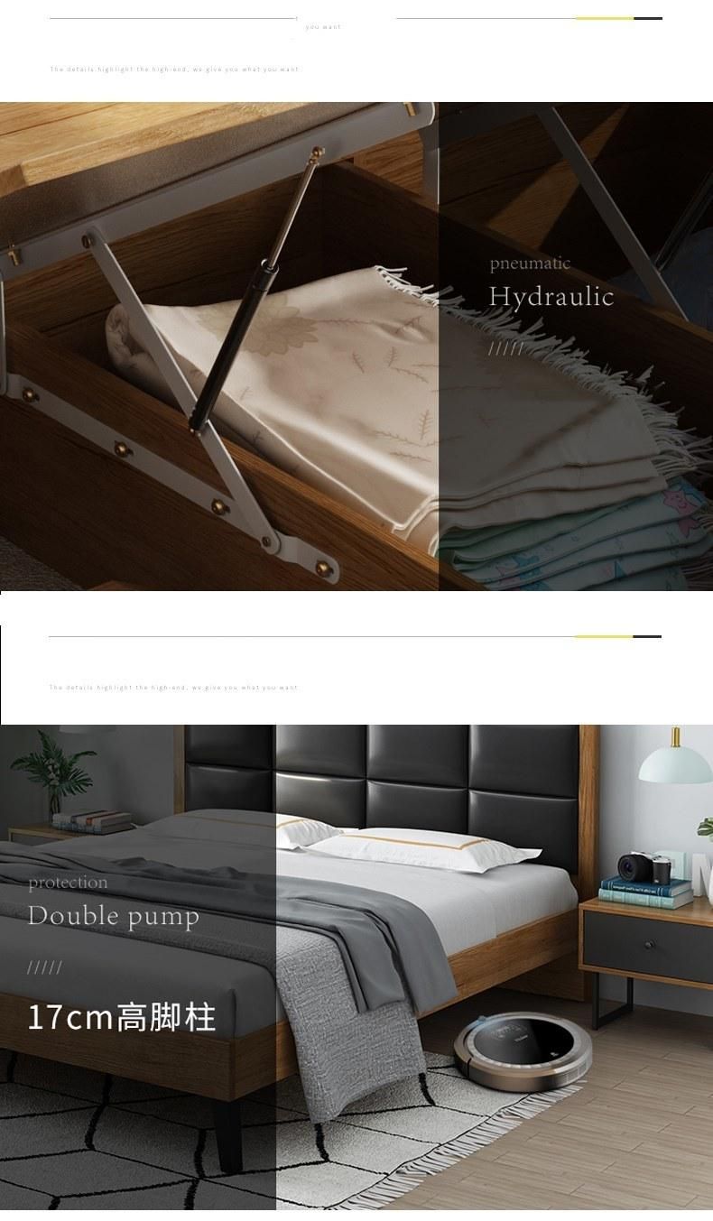 Modern Melamine Wooden King Bed Bedroom Furniture Set