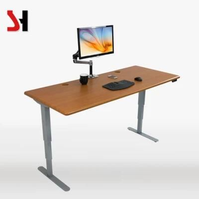 Ergonomic Motorized Dual Motors Square Leg Electric Height Adjustable Sit Standing Desk Frame