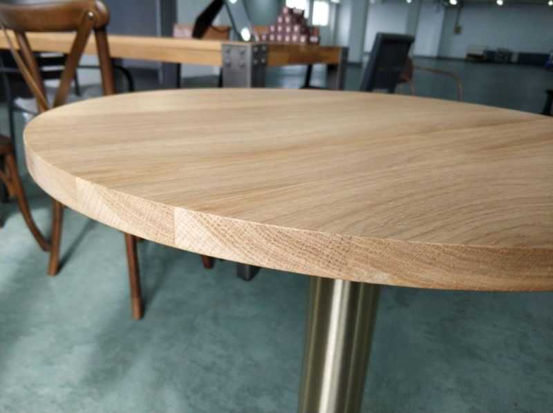 Commercial Furniture Modern Solid Oak Round Dining Room Furniture