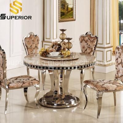 Modern Furniture Set Round Marble Luxury Dining Room Home Table