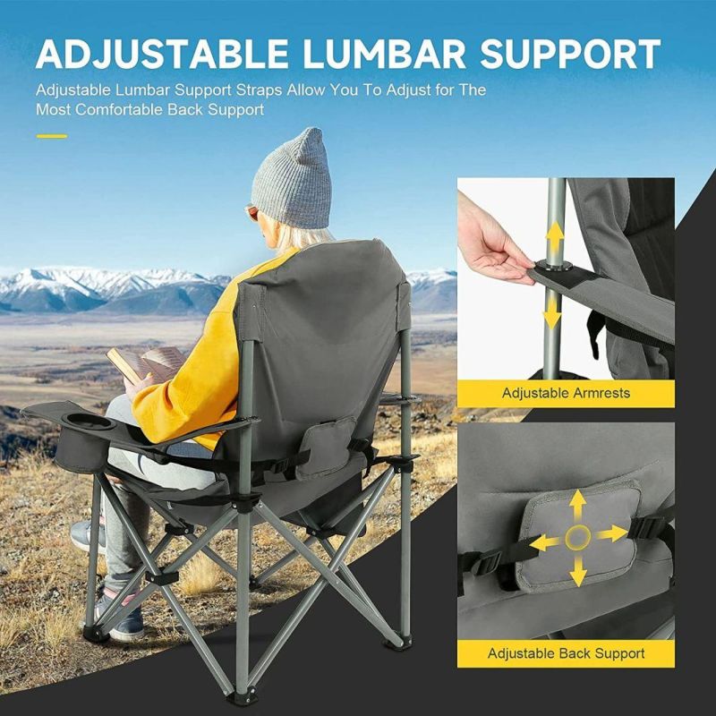 Heavy Duty Foldable Collapsible Padded Lightweight Sports Lawn Camp Chair