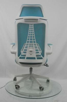 Eiffel Tower Style Lumbar Supported Adjustable Armrest Swivel Adjustable Height Office Chair