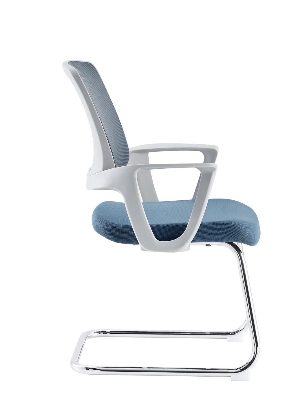 White Nylon Frame Office Visitor Mesh Chair for Staff