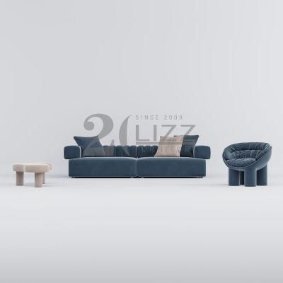 Contemporary Leisure High Quality Home Decorative Furniture Living Room Setional Fabric Sofa with Stool