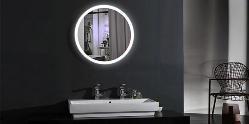 Lustrous Bathroom Bathroom Frontlit Smart Round Mirror Wall Mounted