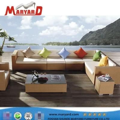 Modern Hot Sale Courtyard Hotel Swimming Pool Style Outdoor Leisure Rope Terrace Rattan Corner Sofa Furniture