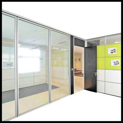 Modern Interior Glass Curtain Wall Office Partition with Shutter
