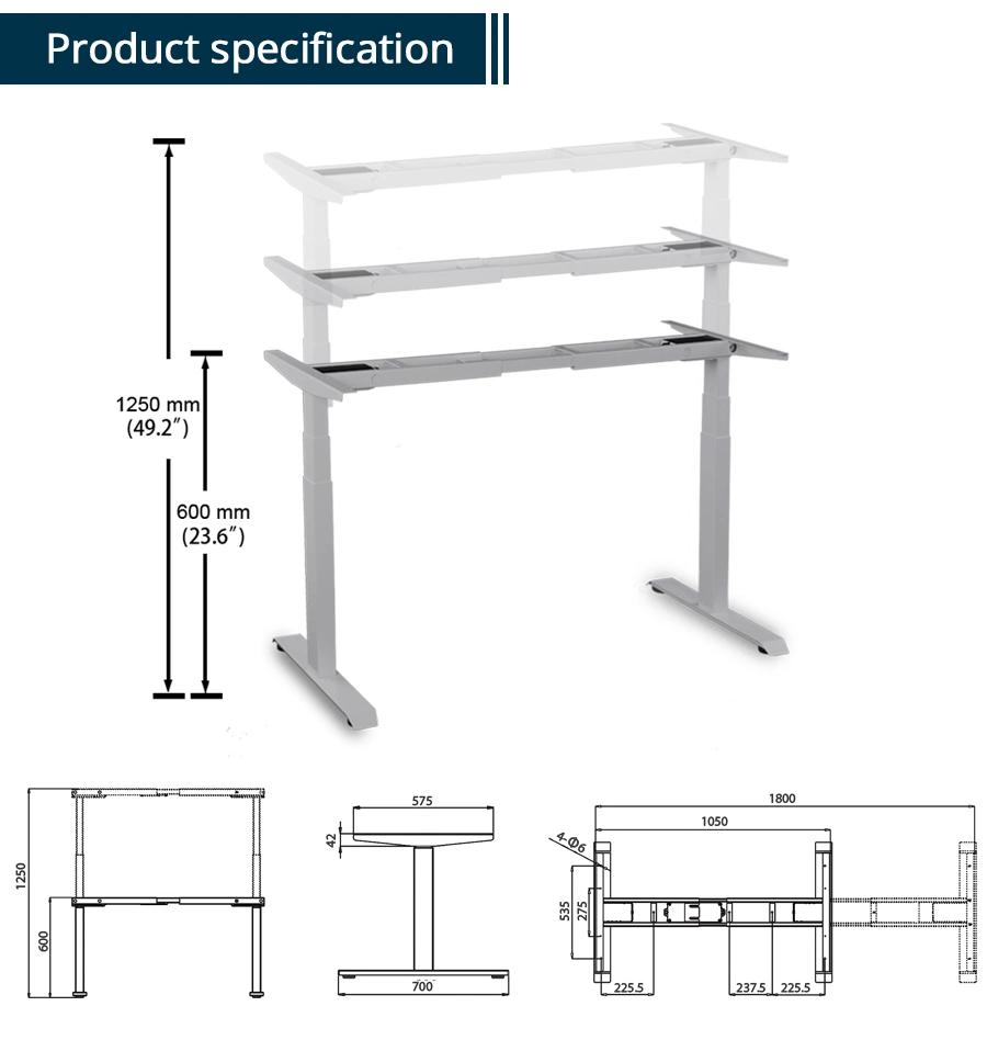 Economical Durable Stable Manufacturer Cost Quiet Electric Adjustable Desk