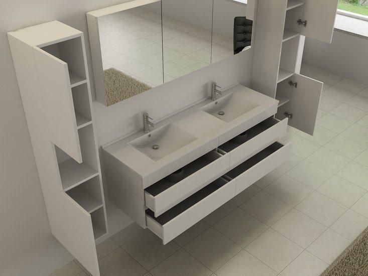 2022 Hot Sale Wholesale Melamine Bathroom Vanity with Mirror Cabinet