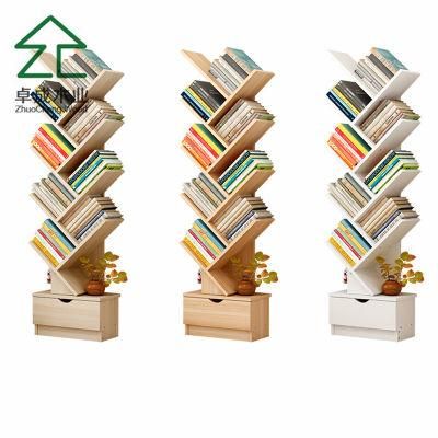 Bookcase Corner Book Shelf Rack Free Standing Ladder Shelf