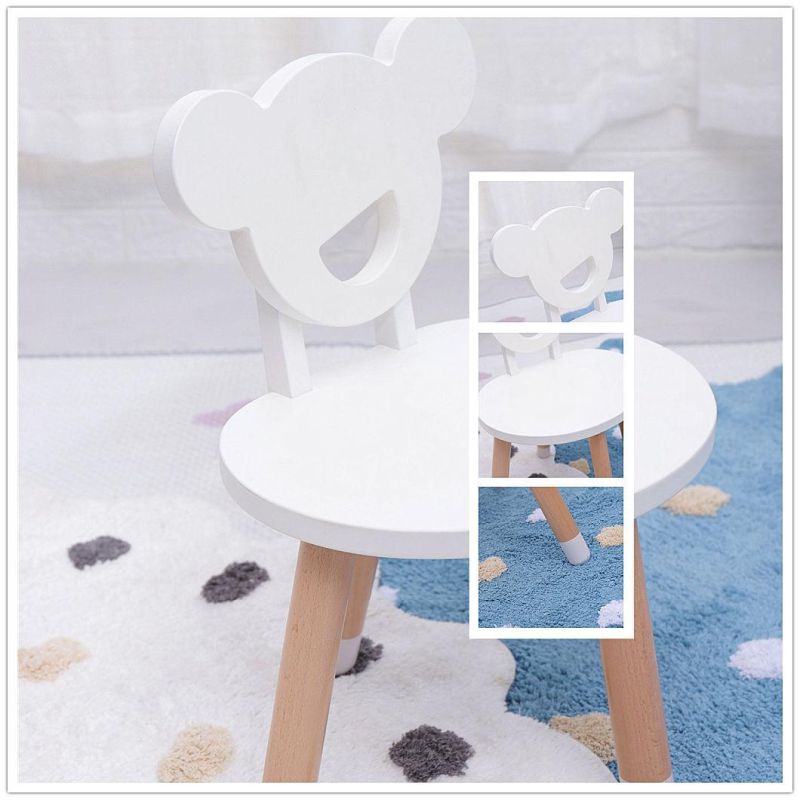 European Kids Table and Chair Set Cartoon Little Bear Shape Design Child Furniture