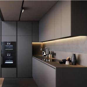 High Quality Matt Gray Island Painting Kitchen Cabinets Designs Modern Furniture