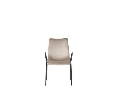 Contemporary Modern New Top Z Shape Leather PU Black Metal Iron Dining Chair