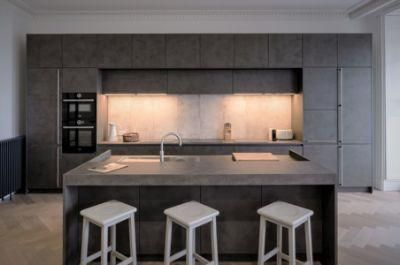Matt Economical and Practical Handleless Furniture High-End Modern Design Kitchen Cabinets