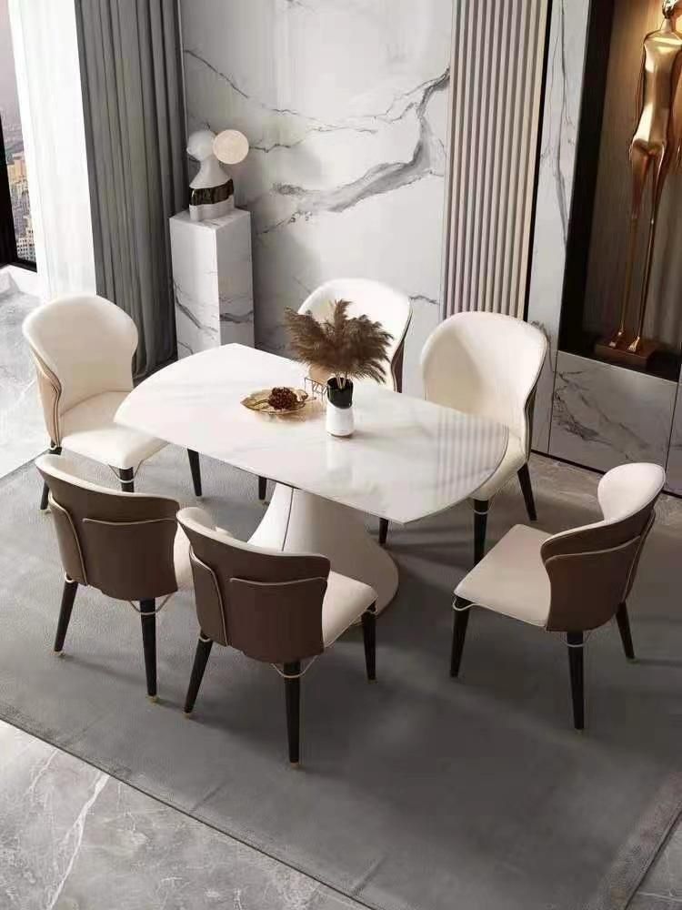 Modern New Luxury Marble Top Metal Dining Tables CZ-Dt13 (7)
