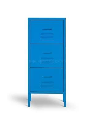 Home Filing Cabinet Decorative Metal Cabinet with 3 Drawers for Living Room