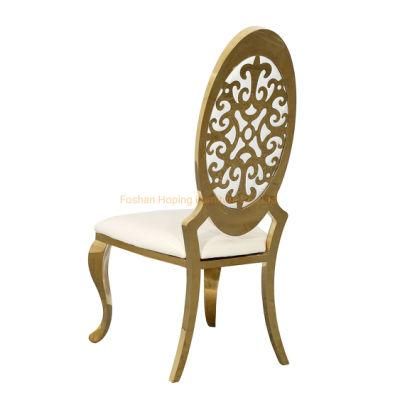 Popular Designer White Chair Stainless Steel Dining Hotel Fashionable Factory Price Bride and Groom Louise Dining Chairs