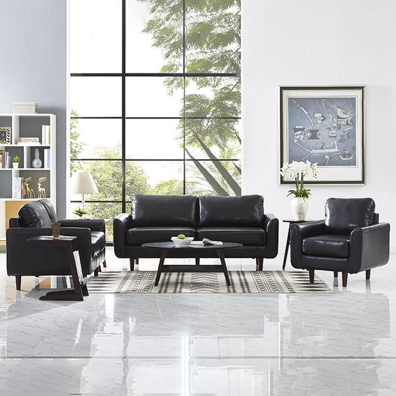 Modern Furniture Home Set Living Room Chesterfield Leather Sofa