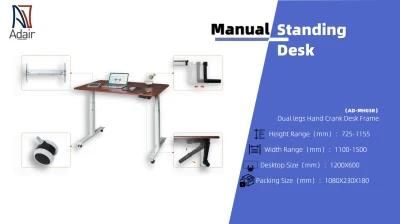 Economical Manual Electric Height Adjustable Sit Stand Office Standing Desk