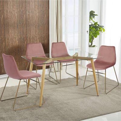 Comfortable Luxury Cheap Modern Upholstery Lounge Velvet Fabric Dining Dining Room Tolix Chair