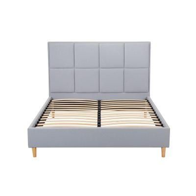 Luxury Top Quality European Style Bedroom Furniture Modern King Size Fabric Cover Back Bed
