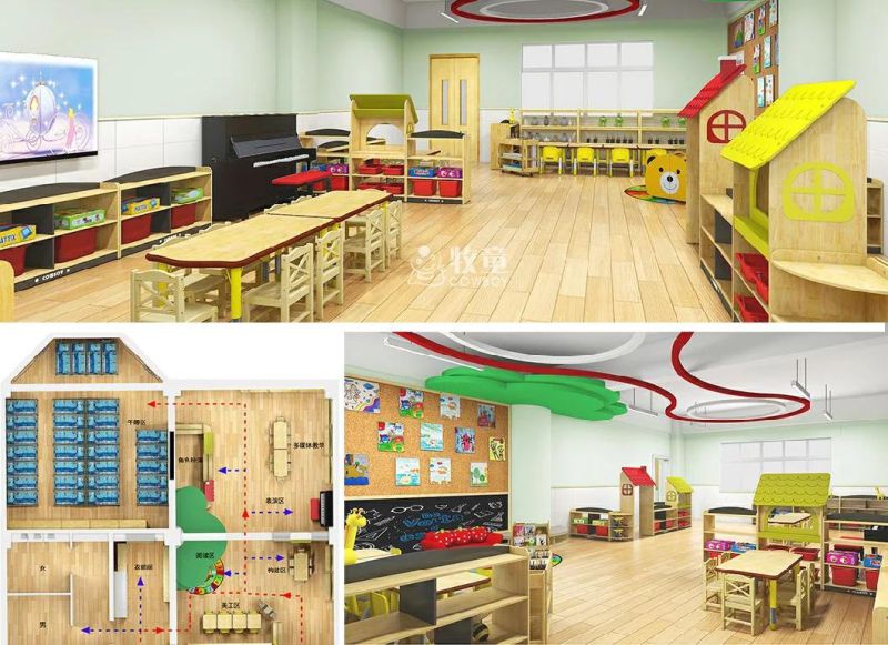 Kindergarten Interior Design Kids Furniture Set Supplies