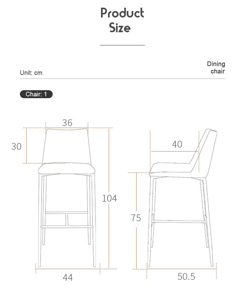 Factory Custom MID-Century Furniture Cheap Leather Bar Stools with Backs