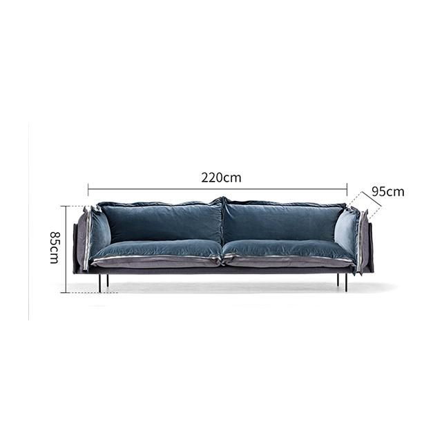 Modern and Simply Design Leather Sectional Sofa Bed Furniture for Home Living Room