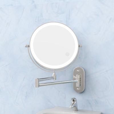 5X Magnifying Adjustable LED Lighted Wall Bathroom Vanity Mirror