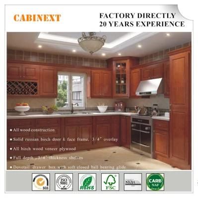 Solid Wood Kitchen Cabinets Raised Panel Manufacture Customize for Wholesaler